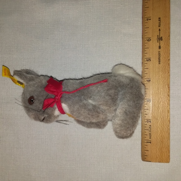 Vintage Steiff Manni Hase Bunny Rabbit 1503 15 Grey 1984-1987 IDS West Germany - Picture 14 of 15